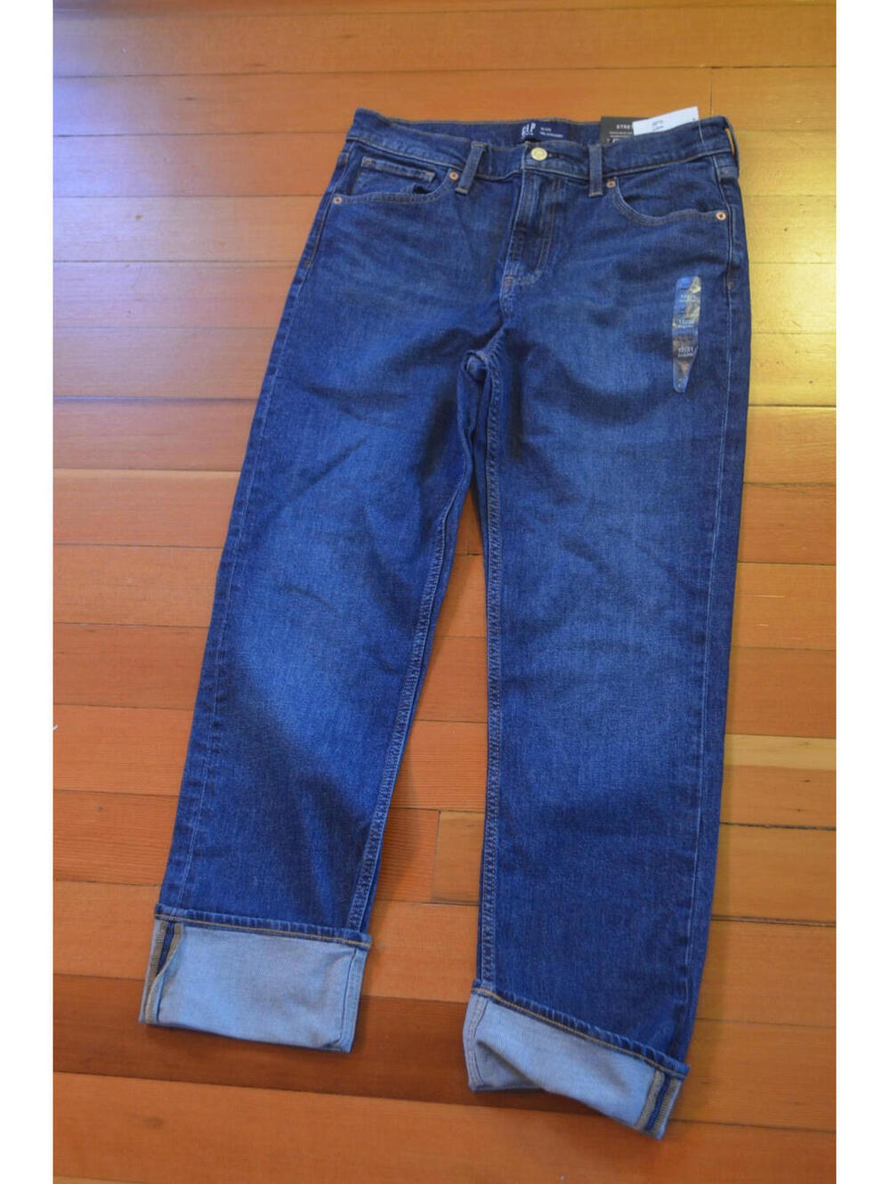 GAP Women's 90s Jeans Straight Leg Dark Wash Denim 12/31R